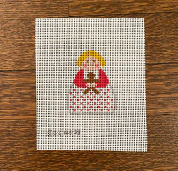 Angel with Gingerbread Man  2 1/4" X 3"  13 Mesh STITCH-ITs SI16535