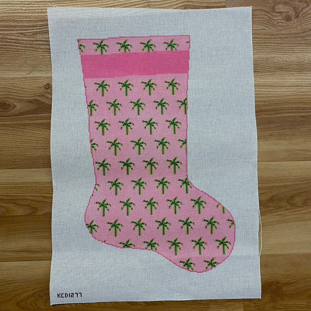 Pink Palm Stocking 10" X 20" 13 Mesh Hook & Harbor Co. KCD1277