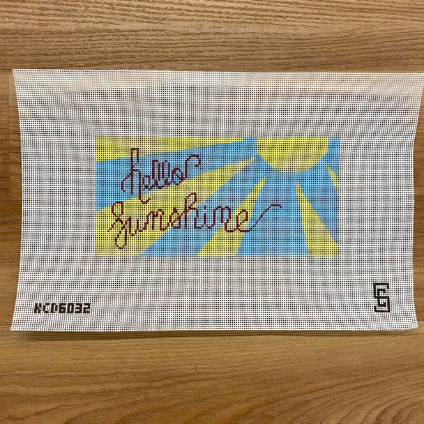 Hello Sunshine Eyeglass Case 7" X 3 1/2" 18 Mesh  Susan Cowden Studio KCD6032