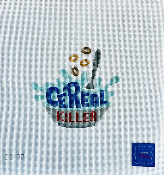 Cereal Killer 4 1/2" X 4" 18 Mesh Ziggy Stitches ZS72