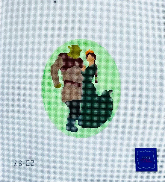 Happily Ogre After 4" X 5" 18 Mesh Ziggy Stitches ZS62