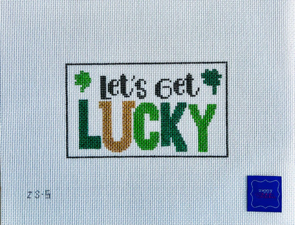 Let's Get Lucky 5" X 3" 18 Mesh Ziggy Stitches  ZS5
