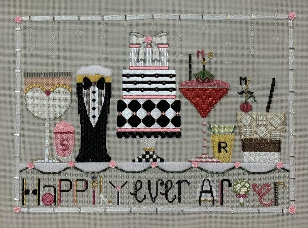 DRINK Happily Ever After 9” x 13”  18 Mesh Sew Much Fun 