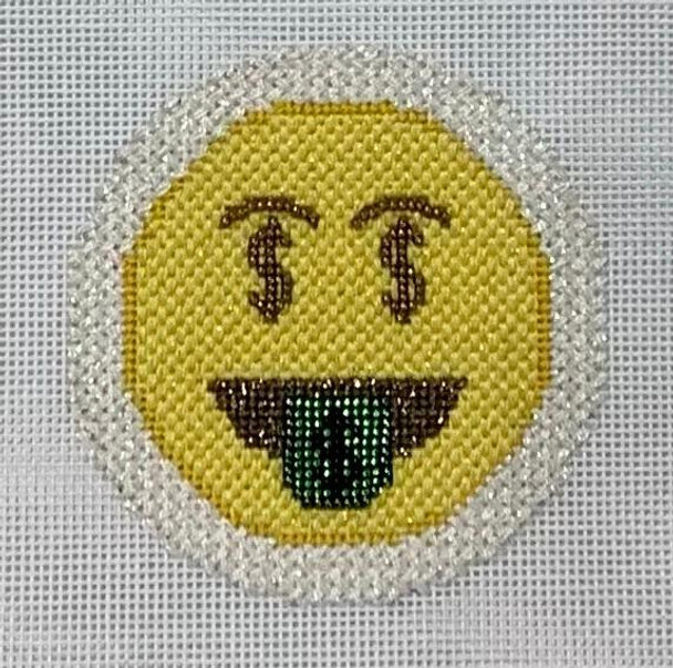 EMOJI Money  3.25” x 3.25” 18 Mesh Sew Much Fun 