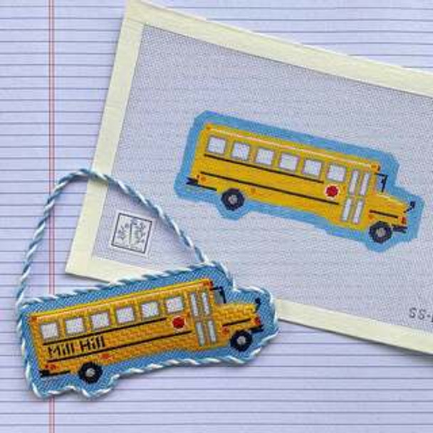 School Bus & Stitch Guide 5" x 2.5" tall  18 Mesh Includes stitch guide Stitch Style