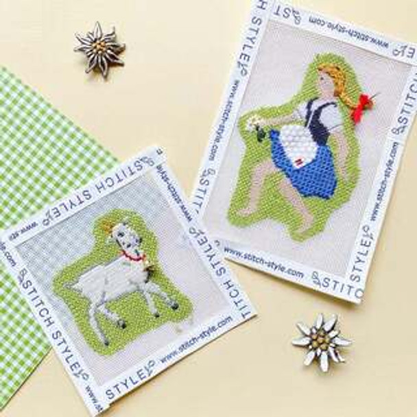 Fairy Tales and Fables: Heidi and Mountain Goa  Mesh  includesstitch guides Stitch Style