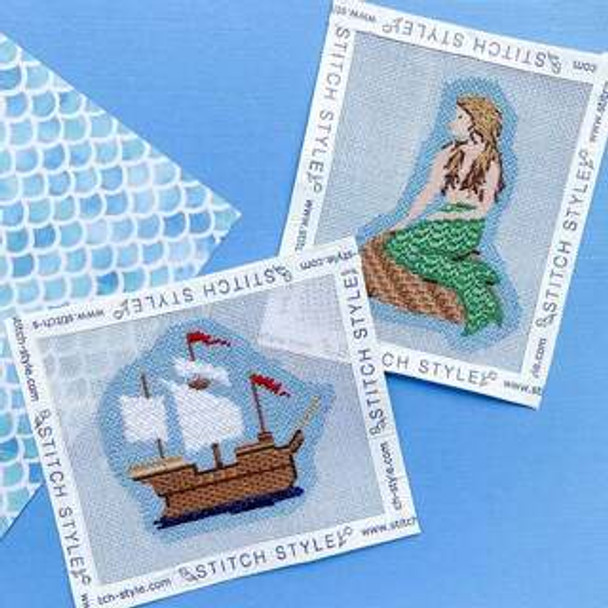 Fairy Tales and Fables: Little Mermaid and Ship   Mesh  includes stitch guides Stitch Style