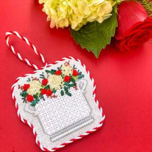 Holiday Floral Arrangement 18 Mesh  includes stitch guide Stitch Style