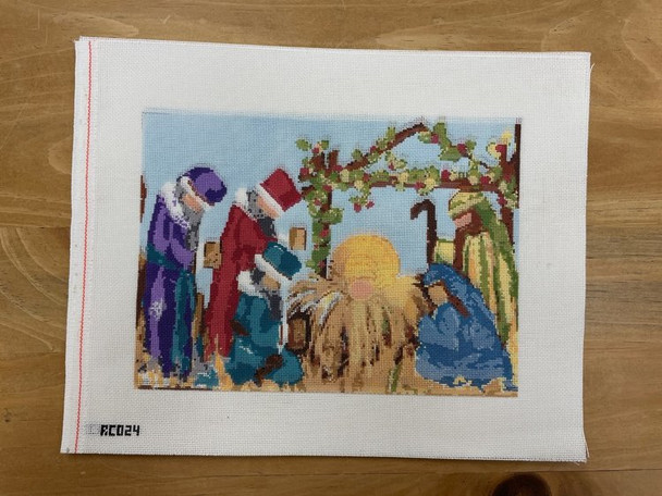 RC024 Nativity 8 x 11  18 mesh Ruthie Carlson