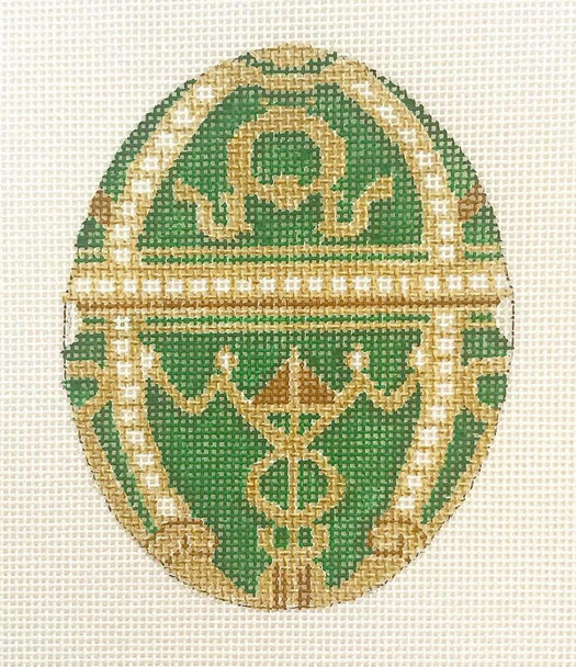 21-108 Green Faberge Egg 4 x 3.25” 18 Mesh Blueberry Point