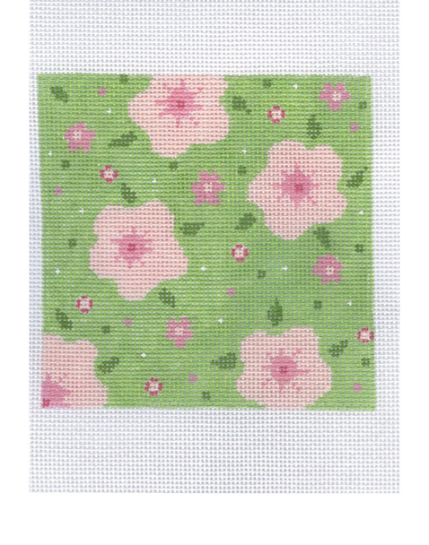 22-218 Green & Pink Square 5" 13 Mesh Blueberry Point