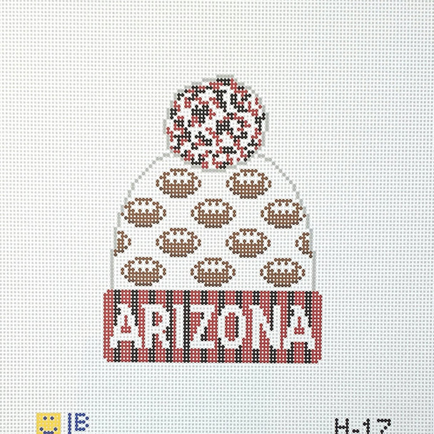 H-17 Beanie - Arizona Cardinals Football 3.5w x 4.25h 18 Mesh LAUREN BLOCH DESIGNS