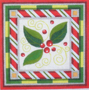 HO137 Raymond Crawford Designs SMALL PEPPERMINT BERRIES 6.5 x 9.5 18 Mesh