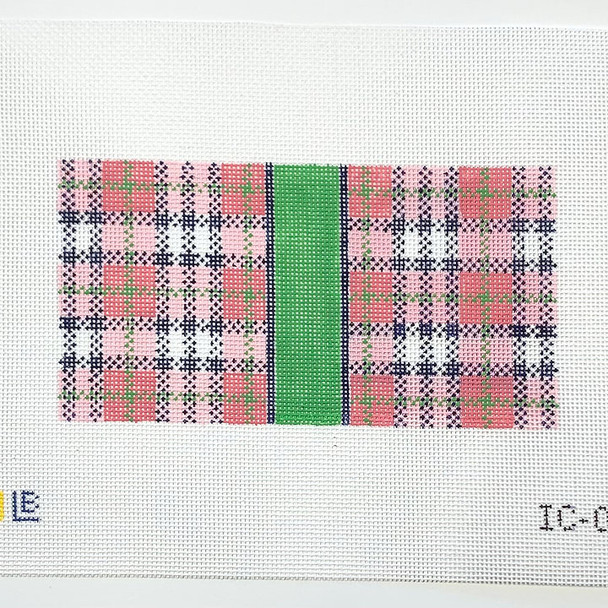 IC-01 Pink Plaid, 6.25w x 3.25h 18 Mesh LAUREN BLOCH DESIGNS