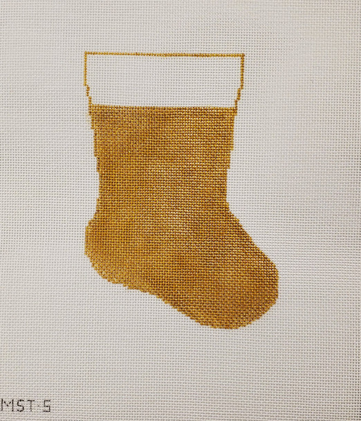 Stocking MST-5 Mini Stocking Gold 5″ x 7″ 18 Mesh Point2Pointe