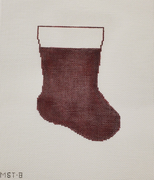 Stocking MST-8 Mini Stocking Cranberry 5″ x 7″ 18 Mesh Point2Pointe