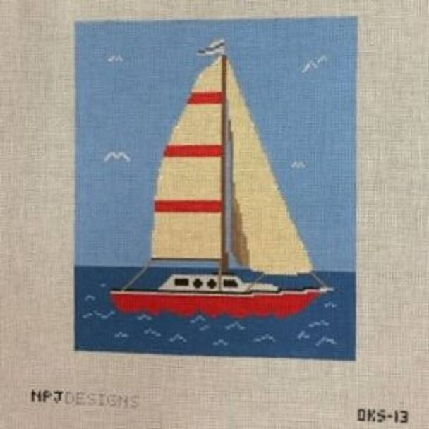 Canvas OKS-13 The Juliette Sailboat 6.75 x 8.0 18 Mesh Point2Pointe