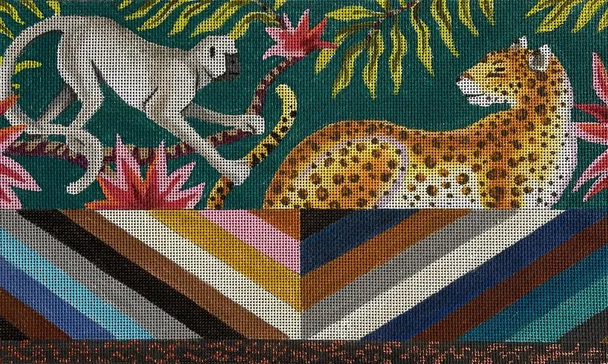 CL030 monkey & leopard w stripes   12x7 18 Mesh Colors of Praise 