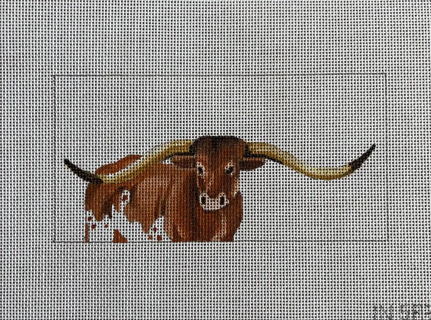 IN583 longhorn bull  6 x 3 18 Mesh Colors of Praise 