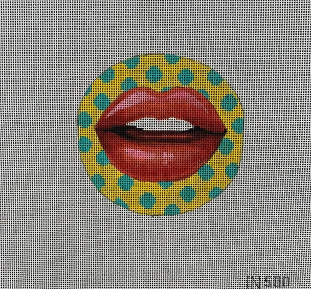 IN500 Lips 4" round18 Mesh Colors of Praise 