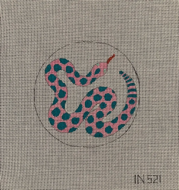 IN521 pink snake 4" round 18 Mesh Colors of Praise 