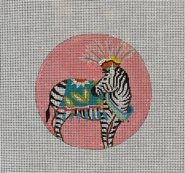 IN542 zebra 4" round 18 Mesh Colors of Praise 