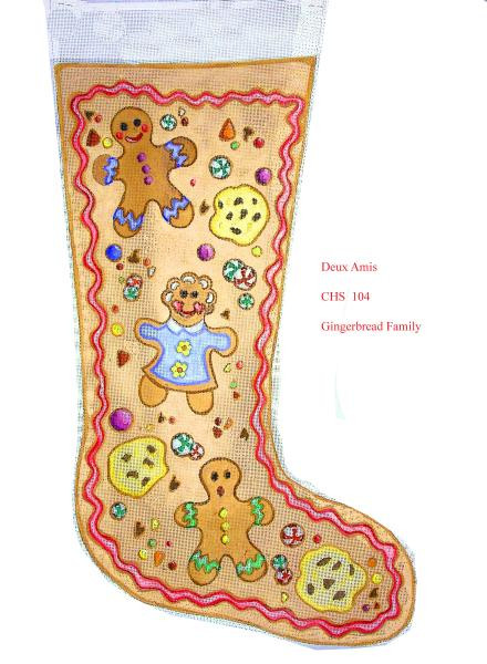 CHS104 Gingerbread Men 23" x10" 18 Mesh Deux Amis 