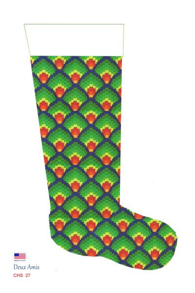 CHS27 Bargello 23" x 10" 18 Mesh Deux Amis 