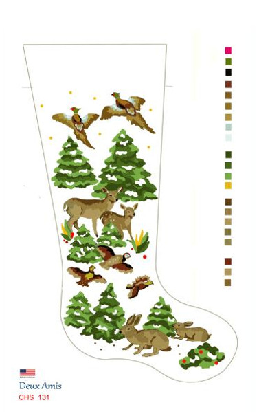 CHS131 SL131 Winter Wonderland Stocking 18" x 8" 18 Mesh Deux Amis 