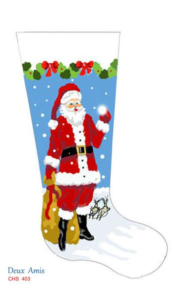 CHS403 Tall Santa Stocking 23" x 10" 18 Mesh Deux Amis 