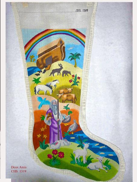 CHS1319 Noah's Ark Stocking 23" x 10" 13 Mesh Deux Amis