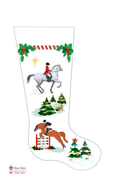 CHS2501 Hunter Jumper Stocking 23" x 10" 13 Mesh Deux Amis