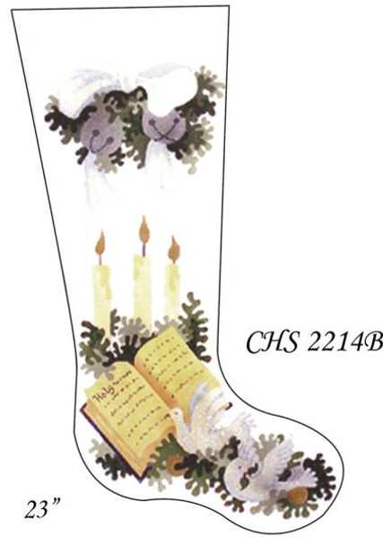 CHS2214-B Bible Stocking 23" x 10" 18 Mesh Deux Amis