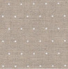 32811399 Linen w/White mini dots; Linen - Cashel - Petit Points; 28ct; 100% Linen; Width 55"; DMC 648