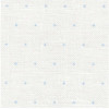 32811129 White w/Light Blue mini dots; Linen - Cashel - Petit Points; 28ct; 100% Linen; Width 55"; DMC B5200