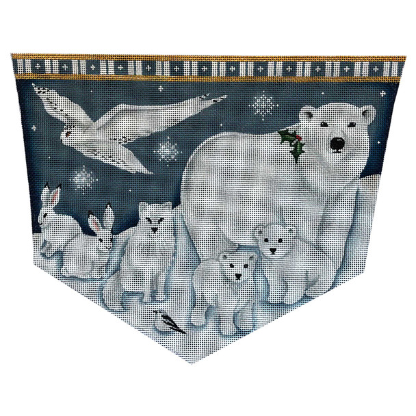 1481 Arctic Whites Cuff  8.5" x 11" 13 Mesh Rebecca Wood Designs!
