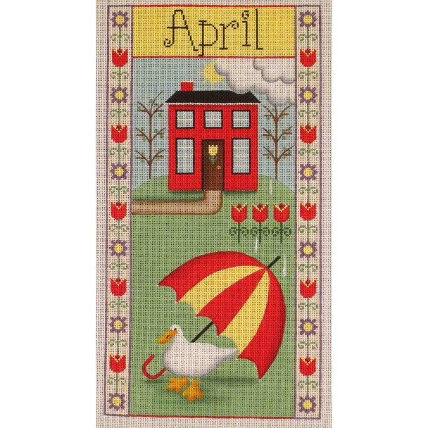 536d2 Easter Folk banner 7 x 13" 18 Mesh Rebecca Wood Designs!