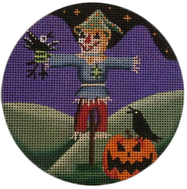 1052d Literally...SCARE Crow 4" Round 18 Mesh Rebecca Wood Designs!