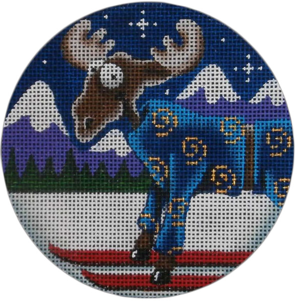 1051d What do you buy a moose? 4" Round 13 Mesh Rebecca Wood Designs!