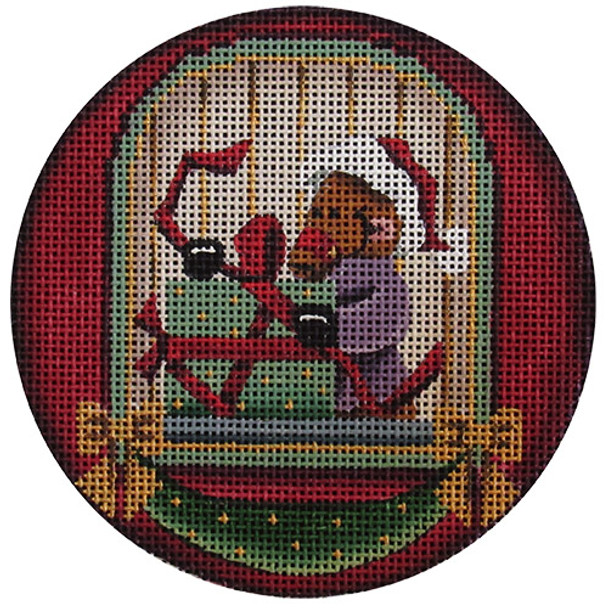 1054h I’ve got this!  Reindeer 4" Round 18 Mesh Rebecca Wood Designs!