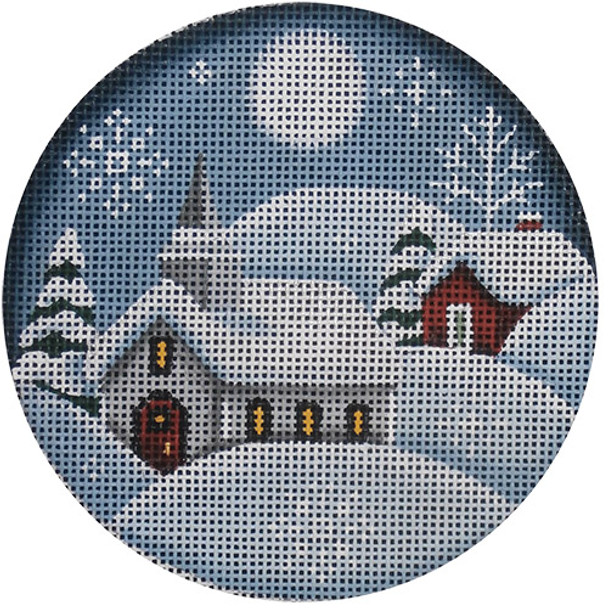 1053e Country Church 4" Round 18 Mesh Rebecca Wood Designs!