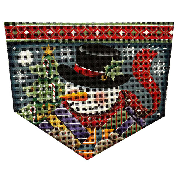1482b Snowman Gifts 8" x 11" 18 Mesh Rebecca Wood Designs!