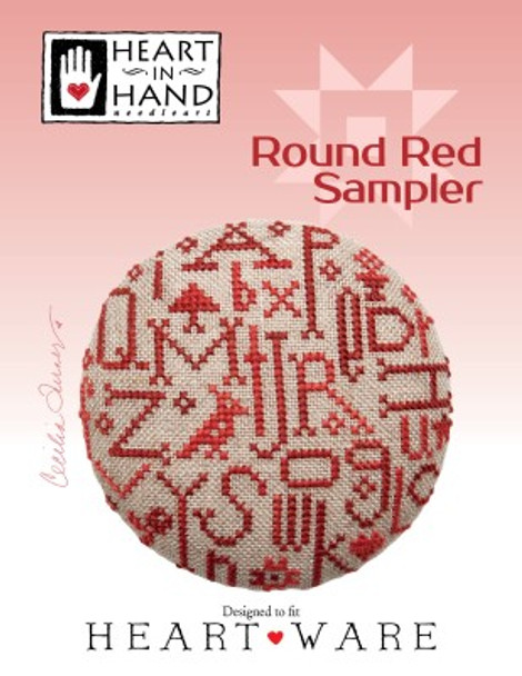 Round Red Sampler 57W x 55H by Heart In Hand Needleart 22-1494 YT