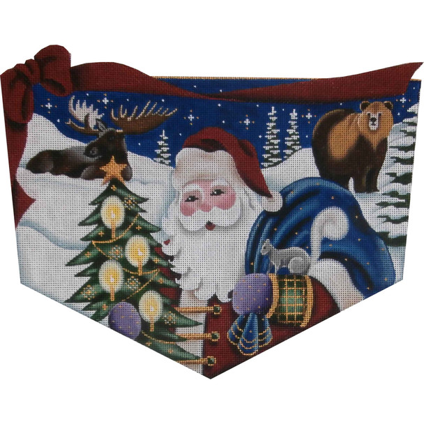 1469 Wilderness Santa 8" x 11" 13 Mesh Rebecca Wood Designs!