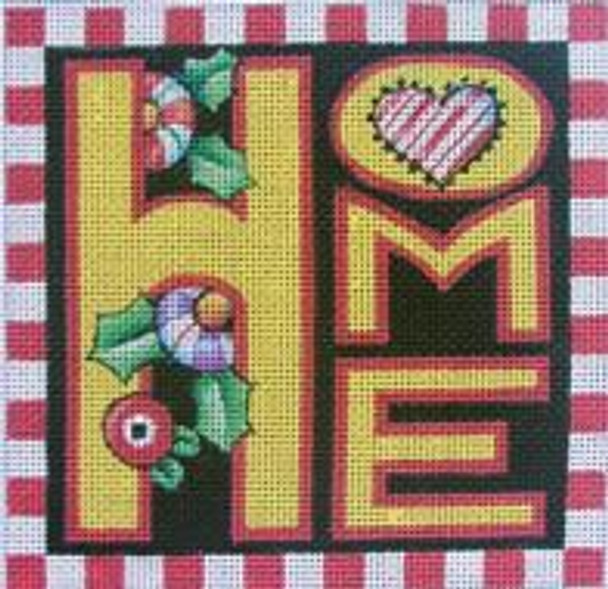 ME-SQ23 Square: Christmas Home 3.75" x 3.75" 18 Count  Mary Engelbreit