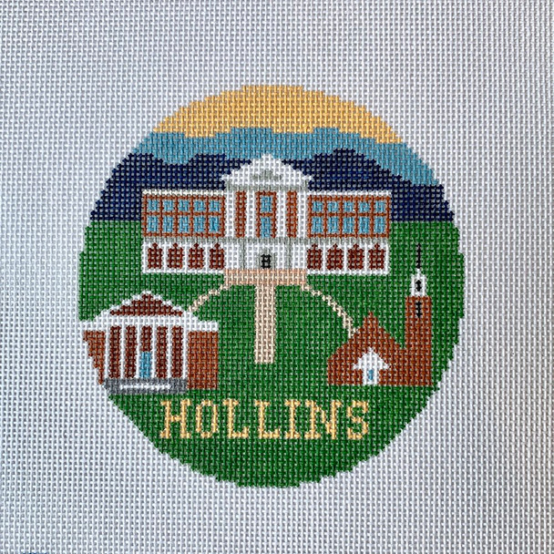 S10 Hollins (Roanoke, Virginia) 4" round 18 Mesh Blue Ridge Stitchery