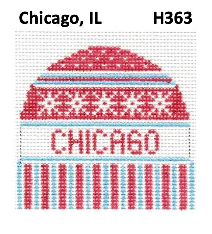 Chicago, IL 3.5 x 4 18 Mesh Doolittle Stitchery H363