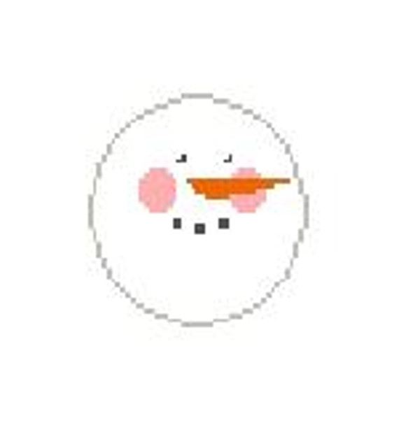 BT415 Snowman Face Happy 3" Diameter 18 Mesh Kathy Schenkel Designs