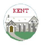 BT957 Kent School, CT  4" Diameter 18 Mesh Kathy Schenkel Designs