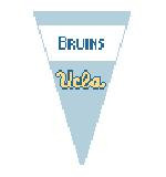 PE132 UCLA Pennant  4 x 6 Kathy Schenkel Designs